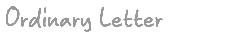 Ordinary Letter